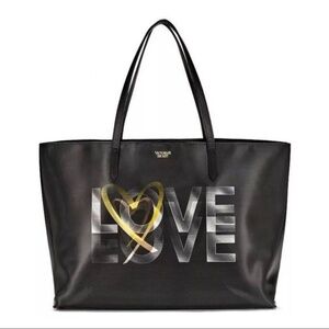 Victoria Secret 3D love Black‎  tote